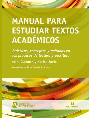 cover image of Manual para estudiar textos académicos
